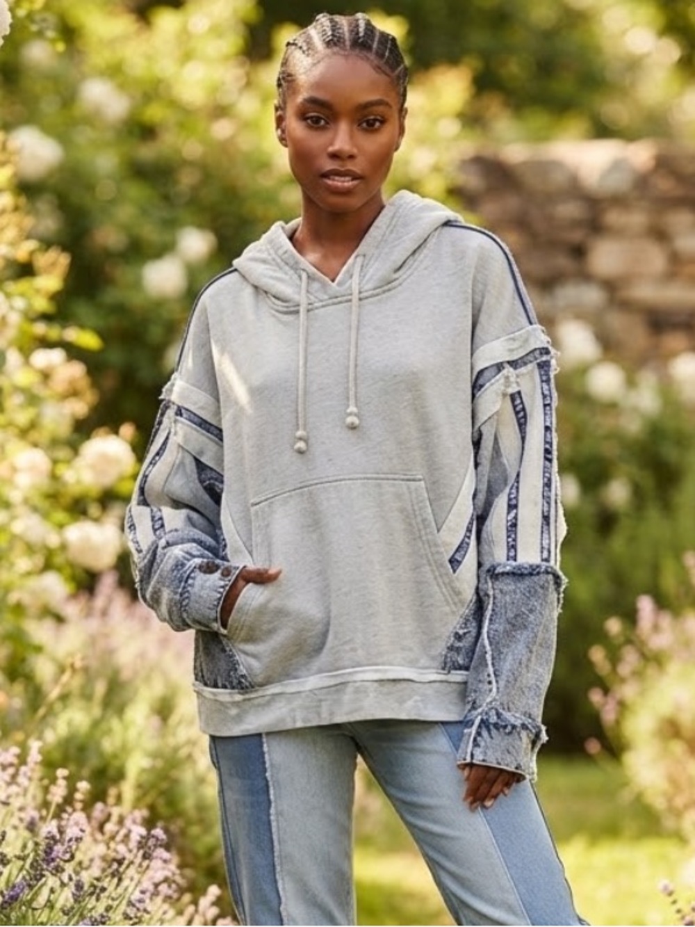 π Coming Soon! Oli & Hali Denim Gray and Blue Denim Hoodie